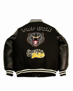 Chaqueta Varsity de Invierno 2025 Personalizada con Logotipo, Bordado de Chenilla de Lana, Estilo Letterman, Tejida, Vintage para Hombre - Product Image 3