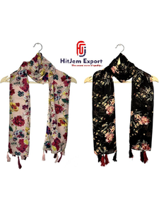 Luxury Printed Long <b>Scarf</b> Soft Fabric Head <b>Scarf</b> Custom Branding White Label Low MOQ OEM ODM Textile Manufacturer - Product Image 6