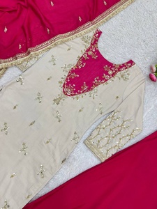Ensemble Salwar traditionnel brodé pour femmes, avec dupatta, pour mariage et occasions de fête, de la part de Samp Corporation - Product Image 6