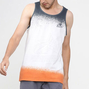 Camiseta Deportiva sin Mangas para Hombre, Marca STAR RUNNING SPORTS, Fabricada en Pakistán, Tejido Transpirable de 120g, Ecológica, de Secado Rápido, Personalizable OEM, Nueva - Product Image 2