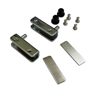 Stainless Steel Pivot Hinge for Frameless Glass <b>Doors</b> 180 Degree Opening with Protective Gasket and Fixing Screws - Product Image 1