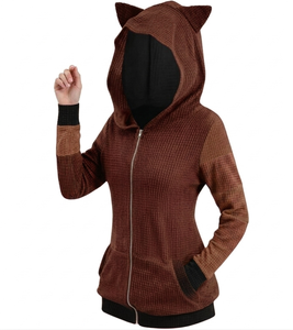 Sudadera con Capucha para Mujer, Tejido de Punto con Patrón Sólido, de Alta Calidad, Transpirable, de Secado Rápido, Invierno, Bordada, Personalizada - Product Image 5