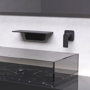 Wall-Mounted Bathroom Waterfall Basin Faucet Elegant Wall-Mounted Bathroom Waterfall Faucet - Product Image 5