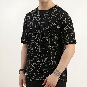 เสื้อยืดโอเวอร์ไซส์สไตล์วินเทจผ้าคอตตอนหนานุ่มทรงหลวมพิมพ์ลายขายส่งปี 2025 สำหรับผู้ชายสไตล์สตรีท - Product Image 3