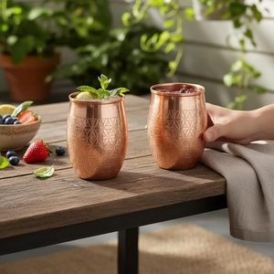 Refined Copper Moscow Mule <b>Mugs</b> Built For Cocktail Presentation Ideal For Home Kitchen Bar And Social Celebrations - Product Image 6