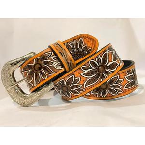 Latest Arrival Genuine Leather Belts Men's Wear Traditional Indian Style Formal Belt Handmade Custom Cow Hide Steel Eco-Friendly - Product Image 2