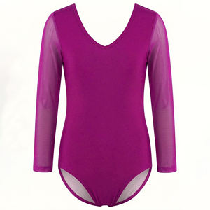 Maillot de Gimnasia Rítmica para Mujer, Manga Larga, Sexy, Estampado, Diseño Personalizado, Ropa Deportiva, Leotardos de Animadoras, Colores Personalizados, OEM - Product Image 4