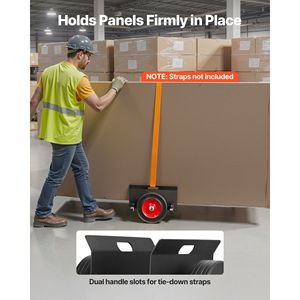 Chariot de transport pour plaques de plâtre, capacité de charge de 450 kg, roues en caoutchouc de 10 pouces, pince réglable pour différents terrains - Product Image 5