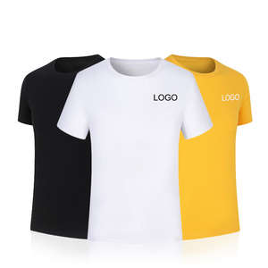 เสื้อยืดใยไผ่แบบเรียบสำหรับพิมพ์ลาย สีขาวและสีดำ แห้งเร็ว ระบายอากาศดี บริการ OEM/ODM เสื้อยืดลำลองผู้ชาย - Product Image 1