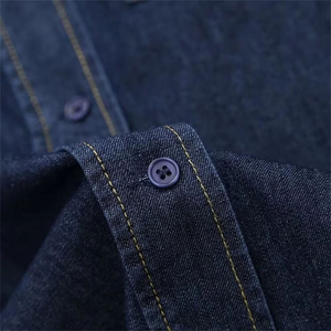 Women New Arrivals Summer/Winter Vintage Eco-Friendly Casual Button <b>Down</b> Long Sleeve 100% Cotton Denim Shirts - Product Image 4
