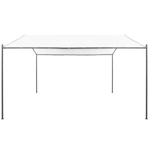 Gazebo in Tessuto Bianco con Rivestimento in PA e Struttura in Acciaio per Pergola e Riparo Esterno - Product Image 2