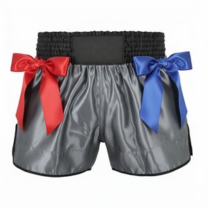 Custom Muay Thai Shorts All Over Print Satin <b>Athletic</b> Training Shorts for Men Wholesale OEM Factory Supply - Product Image 5