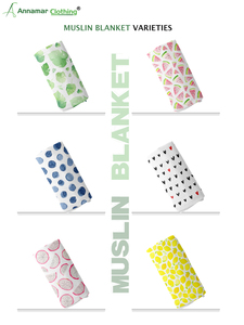 Floral Design Muslin Swaddle Blanket with Customized <b>Pattern</b> Organic Double Gauze Printed Swaddle with Customized Packaging - Product Image 2