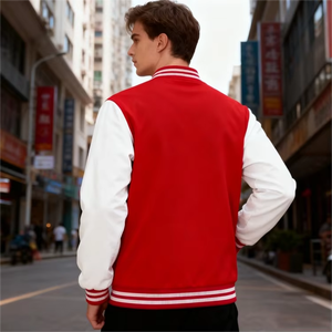 Chaqueta Varsity de Invierno de Alta Calidad para Hombre, Bordada, con Cuello Alto, Parches y Personalizable - Product Image 5