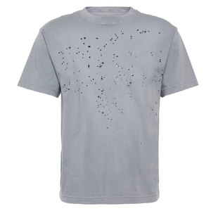 เสื้อยืดผู้ชายสไตล์วินเทจ ผ้าฝ้ายพรีเมียม ฟอกสีแบบดิสเทรส สตรีทแวร์ลำลอง รับผลิตแบบ OEM แบรนด์ส่วนตัว - Product Image 1