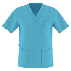 Unisex Classic White Cotton <b>Scrub</b> <b>Sets</b> with Jersey Fabric Needle Detection Professional Medical Nurse Uniform for Hospital Use - Product Image 1