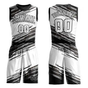 Uniformes de basketball respirants à manches courtes, imprimés avec logo, de qualité supérieure, 100 % polyester, couleurs personnalisées pour la saison estivale - Product Image 1