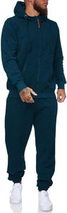 Premium 380GSM Polyester Fleece Tracksuit for Men Solid Red Pullover Hoodie <b>Pants</b> Set Embroidered Logo Custom Streetwear Winter - Product Image 3