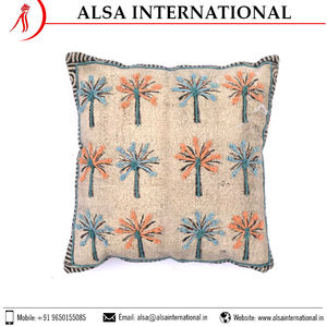 Custom Printed Cotton <b>Cushion</b> Covers New Design with Embroidered Striped Pattern for Home or Hotel Use Competitive Price - Product Image 3