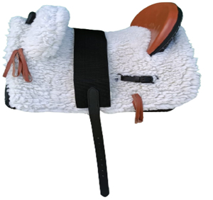 Silla de Doma Inglesa Española de Cuero con Acolchado de Piel de Oveja y Estructura de Fibra de Vidrio, Talla 16 Pulgadas para Montar a Caballo - Product Image 1