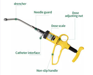 กระบอกฉีดยาพลาสติกคุณภาพสูงแบบใช้ซ้ำได้ สีตามสั่ง สำหรับสัตว์ขนาดใหญ่ เช่น ม้า ทนทาน ปรับได้ ใช้ในงานสัตวแพทย์ - Product Image 2