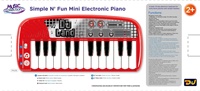 24 Key Kids Educational Pretend Play Musician Battery Operated Mini Electronic Piano Keyboard 2+ D.J. Toys