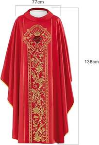 Vestimentas Góticas Medievales Hechas a Medida al por Mayor OEM, Casullas Elegantes de Tallas Grandes para Sacerdotes, Túnica Litúrgica, Túnicas para el Clérigo - Product Image 3