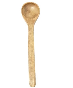 Cuchara de madera tallada a mano de estilo tradicional, hecha de madera dura de primera calidad para uso doméstico y en cocinas profesionales. - Product Image 3