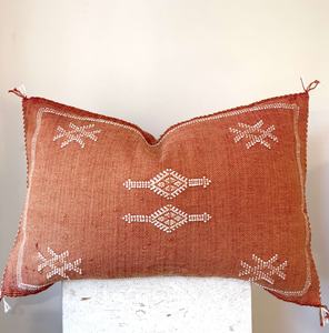 Hot oRANGE Moroccan Cactus <b>Silk</b> <b>Cushion</b> Covers Large Abstract Handmade Pillow Decorative for Home Hotel Use Pure Sabra Pillow - Product Image 6