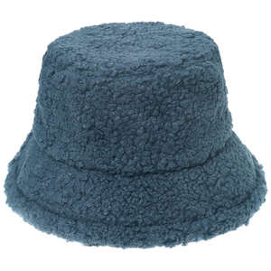 Chapeau bob en fausse fourrure pour femme SIDDIQUI HOSINEX, uni, laminé, décontracté, en peluche, sans couture, teint, chaud pour l'hiver, avec nœud et effet déchiré - Product Image 3