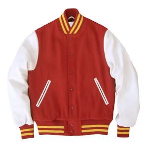 <b>Top</b> Quality Adult and Youth Baseball Letterman Jacket Wool Material with Leather Sleeves Varsity winter Jacket for men 20252026 - Product Image 1
