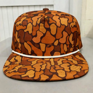 หมวกแก๊ป 5 แฉก ลายพราง ขายส่ง ปักโลโก้ได้ หมวกเชือกผูก สไตล์สตรีทแวร์กลางแจ้ง ปีกแบน ปักลาย 3 มิติ ผ้าแคนวาส - Product Image 1