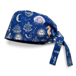 Forest Animal Printed <b>Scrub</b> <b>Cap</b> Pure Cotton Surgical Hat With Sweatband Adjustable Tie Back Unisex Nurse Working <b>Cap</b> - Product Image 2