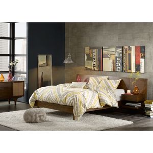 Letto in Legno Clark King con 2 Comodini - Product Image 1