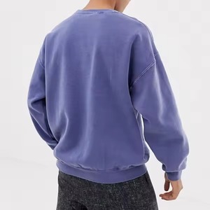 Sweat-shirt pour homme, broderie personnalisée en relief, coton uni, unisexe, surdimensionné, col rond, sweat-shirt épais - Product Image 2