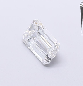 Diamante Cultivado en Laboratorio con Certificación IGI, Corte Esmeralda de 0.98 CT, Color D, Claridad VVS2, CVD LG 774620993, ROYAL GEMS para Joyería - Product Image 2