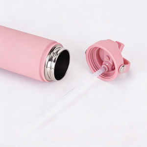 Bouteille d'eau en acier inoxydable 650 de 18/8 ml isolée et écologique personnalisée avec couvercle - Product Image 4