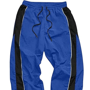 กางเกงกีฬาผู้ชายระดับพรีเมียมทรงหลวมกันลมผ้าไนลอนกางเกงวอร์มเอวยางยืดมีเชือกผูกแบบลำลอง - Product Image 6