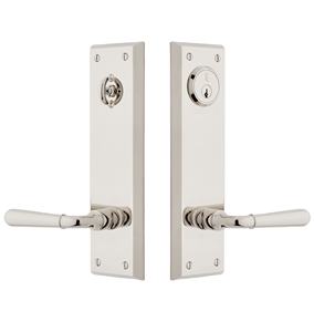 Manija de palanca para puerta, acabado en níquel, acero inoxidable, para puerta de mueble, personalizable con barra de privacidad, herrajes para puerta - Product Image 1