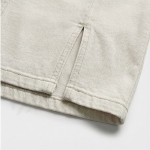 Jupe crayon en jean taille haute pour femme, couleur unie avec poche, style minimaliste, à porter toute l'année - Product Image 6