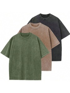 T-shirt délavé à l'acide 100% Coton, T-shirt de luxe délavé, T-shirt parfait grande taille, T-shirt vierge vintage ajusté pour hommes de BD - Product Image 5