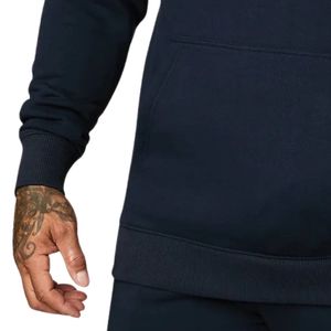 Sweat à capuche décontracté en molleton bleu marine pour homme, à manches longues, idéal pour le sport et les activités physiques - Product Image 6