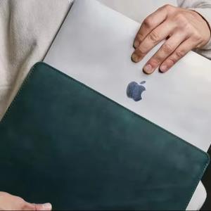 Funda de Piel Auténtica de Alta Calidad para Portátil, Estilo Vintage, Duradera, con Logotipo Personalizado al por Mayor, para MacBook Air Pro de 13 Pulgadas - Product Image 2