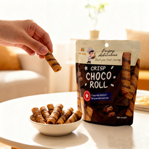 Blessed Harvest Golden Crisp Chocolate Rolls 50g – Deliciosos Rollos de Chocolate Crujientes con Cacao - Product Image 3