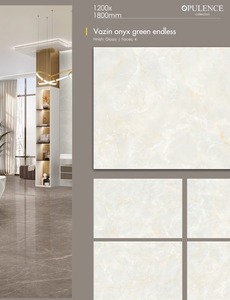 กระเบื้องผนังลายหินอ่อนขนาด 1200x1800 มม. สีเบจ กระเบื้องเซรามิกตกแต่งขนาดใหญ่ สำหรับตกแต่งผนังภายในห้องนั่งเล่นและห้องน้ำ - Product Image 2