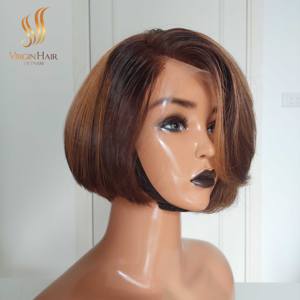 Perruques naturelles Remy sans colle à double os droit vietnamien non traité couleur naturelle très soyeux et lisse perruque Bob meilleur prix - Product Image 3