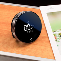 Jam penghitung waktu magnet, layar LED besar, jam penghitung waktu dapur Digital, pengatur waktu Visual pintar