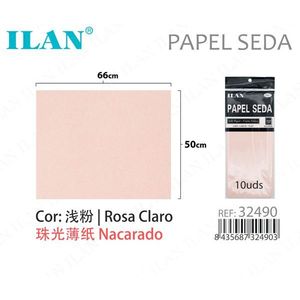 Carta Velina Rosa Chiaro 50x66cm Perlata per Confezioni - Product Image 3