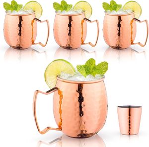<b>Metal</b> Wholesale Manufacturer Pure Copper Hammered Design Water Cocktail Mocktail Beer Drinking Moscow Mule Mug Cup - Product Image 1