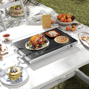 Vassoio Riscaldante Elettrico 24 Ore con Manici Antiscottatura e Temperatura Regolabile per Feste e Buffet - Product Image 2